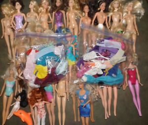 Huge Barbie Lot Dolls and Clothes Nice