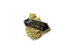 Student Council Lettered Pin Blue & Gold Tone