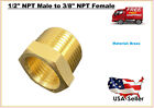 Solid Brass Pipe Fitting Adapter 1/2