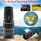 16x52 Monocular Telescope Outdoor HD Optical Zoom Dual Focusing Day/Night Vision