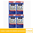 4PACK Family Care EyeDrops Advanced Relief Dry Redness Irritated Eye-4x0.5 fl oz