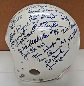Notre Dame Signed Full Size Practice Helmet Signed by 18 Notre Dame Legends