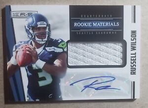 2012 Panini Rookies & Stars Russell Wilson Auto Patch RC /499 Seahawks Autograph