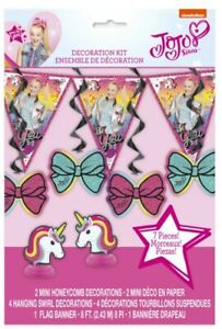 New Nickelodeon JoJo Siwa Unicorn Birthday Party 7 Pc Decorating Kit Decoration