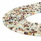Multi-Color Amazonite Faceted Rondelle 4x6mm 5x8mm 6x10mm 8x12mm 15.5'' Strand
