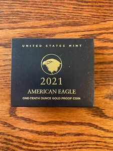 2021 W American Eagle Gold Proof One-Tenth Ounce Type 2 - 1/10 oz gold