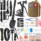 New Listing142Pcs Survival Gear and Equipment with Molle Pouch, Camping Outdoor Adventure