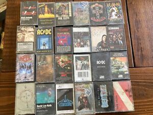 Lot of 20 Heavy Metal / Hard Rock Cassette Tapes