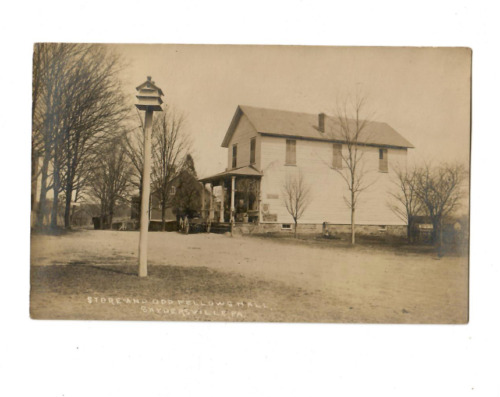 New ListingRPPC of the Store and Odd Fellows Hall from Snydersville PA Nice Early Card
