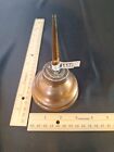 Vintage Antique OIL CAN w/ SPOUT Mechanic Thumb Pump Oiler Needle Nose