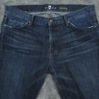 7 for all Mankind Jeans Mens 36x32 Blue Slimmy Stretch Solid
