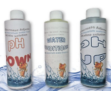 Aquarium Water Treatments Kit: WATER CONDITIONER + pH Up / Down (3 bottlesx8oz)