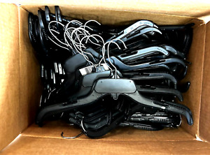 Lot of 150 Black Plastic Hangers 17