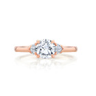 Solid 18k Rose Gold Wedding Ring 1.00 Ct IGI GIA Lab Created Round Cut Diamond