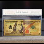 2009 $100 Dollar Bill Federal Reserve Banknote - 100mg 24K Gold with White COA