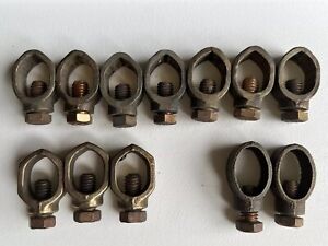 12 Pieces 5/8-Inch Direct Burial Copper Ground Rod Clamps Grounding Clamp5/8