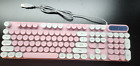 K600 Mechanical Hand E-sports Keyboard/Wired/Pink/Round Keys/Gaming/Office