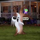 Gemmy Airblown Inflatable 7' X 6.5' Ghostly Haunted Tree Halloween Decoration VG