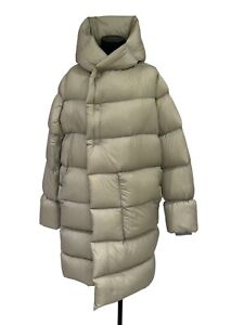 Rick Owens 2021 Down Puffer Parka Off White Luxor LS Hooded Liner Coat. Small