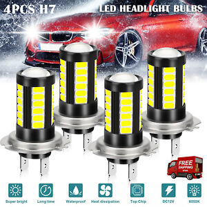 Pair H7 6000K White LED DRL Fog Driving Light Bulbs Conversion Kit Super Bright (For: 2012 Mazda 6)