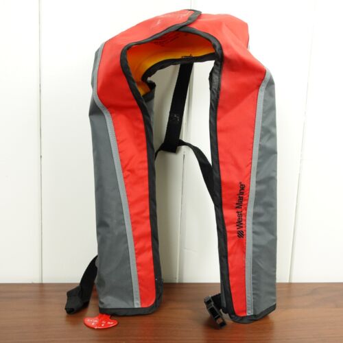 New ListingWest Marine Universal Adult Red & Yellow Manual Inflating Resuable Life Jacket
