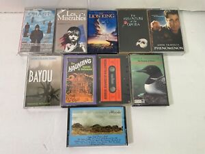 Lot Of 10 Cassette Tapes With Case Mixed Lot, Halloween, Chants, Moods, Relax