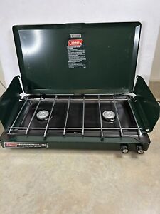 Vintage Coleman Two Burner Propane Camping Stove Grill 5430-700 Clean Cond