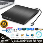 Slim External CD DVD Drive Disc USB 3.0 Player Burner Writer For Laptop PC Mac