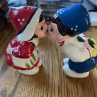 Vintage  Dutch Boy and Girl Kissing Salt and Pepper Shakers. Made In Japan. 4 In