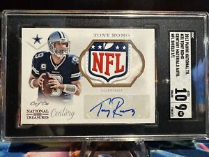 New Listing2013 National Treasures NFL Shield Auto 1/1 Tony Romo Dallas Cowboys SGC 9 Mint
