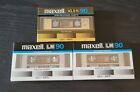 Maxell XLII-S & LN 90 Super Fine Epitaxial 3 Cassette Tapes Japan Vintage Sealed