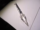 NOS VTG CLEAR GLASS CRYSTAL FRENCH CUT SPEAR CHANDELIER LAMP PART PRISM 9