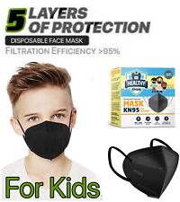 10-50 Pcs Black KN95 Protective 5 Layer Face Mask BFE 95% Disposable kids Masks