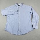Tommy Hilfiger Shirt Mens XL Blue Check Casual Button Up Long Sleeve *