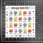 2021 USPS SHEET OF 20 FIRST CLASS FOREVER STAMPS MESSAGE MONSTERS w/STICKERS 68¢