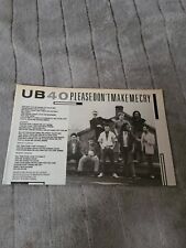 TPGM13 ADVERT 5X8 UB40 : 'PLEASE DON'T MAKE ME CRY' SONG WORDS