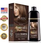 Mokeru Natural Permanent Instant Fast Hair Dye Color Shampoo with Argan Oil: HOT