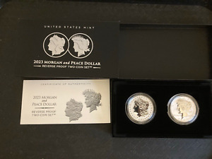 2023 US Mint Morgan And Peace Dollar Reverse Proof Two-Coin Set w/OGP and COA
