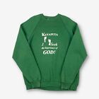 90s Lee Kutafuta God Graphic Sweatshirt Green XL