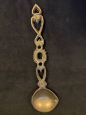 Large Vintage Old Love Hearts Spoon Victorian Gold Lustre Antique Valentines Day