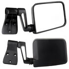 Pair Black Manual Right +Left Side View Door Mirrors For 97-02 Jeep Wrangler TJ (For: More than one vehicle)