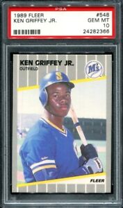 1989 Fleer Ken Griffey Jr #548 Rookie RC PSA 10