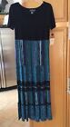 Size 6 Vintage Carole Little Dress Multicolor Geometric Boho Rayon NWT USA Made