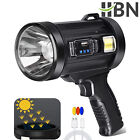 HBN Rechargeable Spotlight, Handheld Hunting Flashlight Led Spot Light Solar