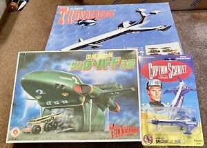 Aoshima Thunderbirds 1/350 Fire Flash Thunderbirds 2 & 5 Plastic Model Kits MIB