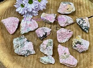 Wholesale Lot 2 Lbs Natural Peruvian Pink Rhodonite Raw Crystal