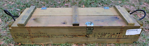 US Military 105mm Howitzer Wooden Ammo Crate