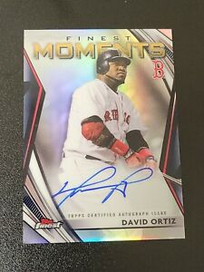 2021 Topps Finest Moments David Ortiz Refractor On-card Auto Red Sox