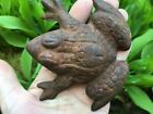 totally rusty! antique small iron garden frog ornament~4