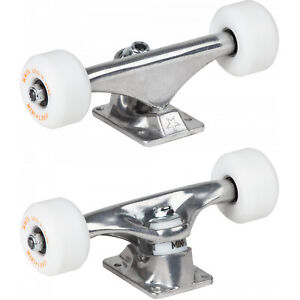 Powell Mini Logo Skateboard Trucks Wheels Bearings Pack Silver 8.0